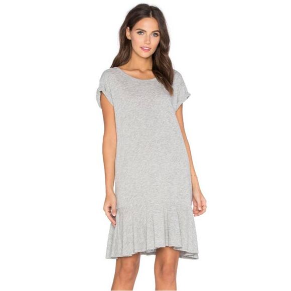 Velvet Graham Heather Grey Salome Cotton Vintage Slub Dress Medium - Picture 1 of 9